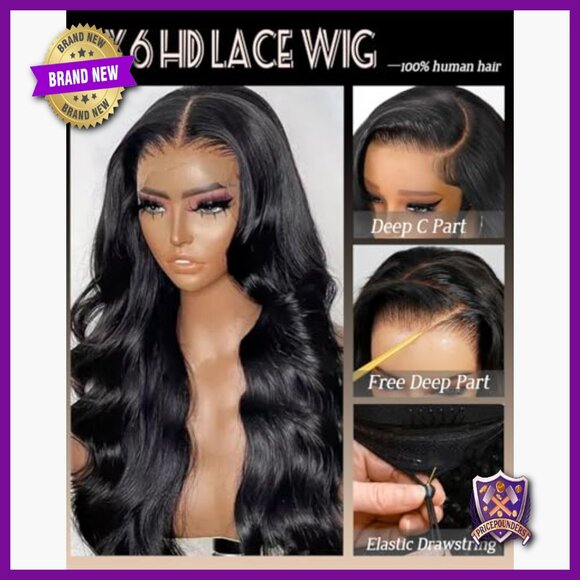 13x6 HD Lace Front Wig Human Hair 180 Density Body Wave Glueless main image 6